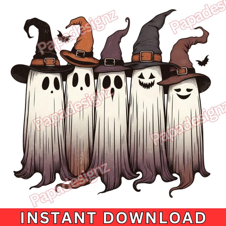 Witch Ghost Png Retro Png Spooky Season Png Halloween Ghosts Png Cute ...