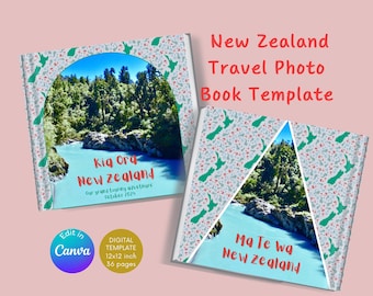 New Zealand Travel Photo Book Canva Template | Family Vacation Album (Digital)
