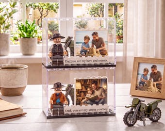 Personalized Photo Father's Day Brick, Custom Minifigure Gift, Family Keepsake Figures, Gifts for Dad