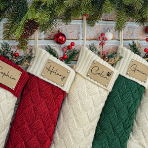 Personalized Knitted Christmas Stocking: Monogrammed Holiday Decor