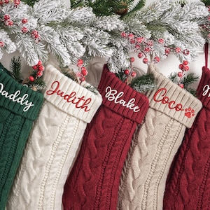 2025 Family Christmas Stocking,Embroidered Christmas Stocking, Personalized Holiday Stocking,Monogram Stocking,Xmas Stocking,Christmas Decor