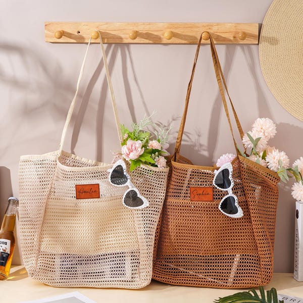 Bolsa de playa personalizada: regalos para damas de honor, bolsas de viaje personalizadas para chicas, regalo de despedida de soltera, bolsa de viaje de verano