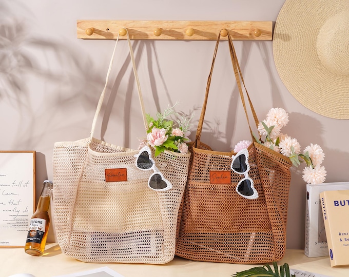 Personalized Beach Bag: Bridesmaid Gifts, Custom Girls Trip Bags, Bachelorette Gift, Summer Travel Bag