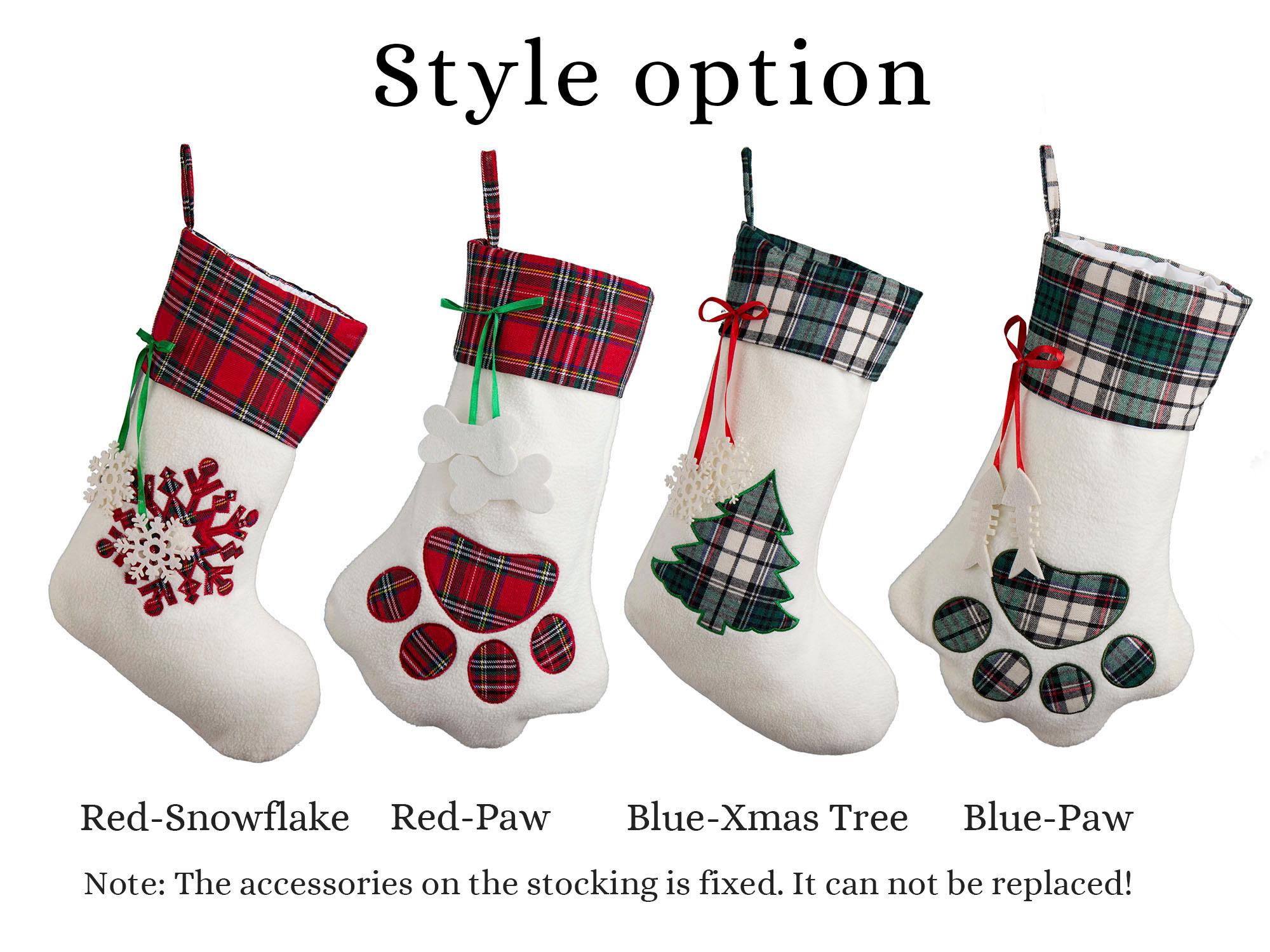 Personalized Pet Stockings,Custom Christmas Stocking,Dog Cat Paw Stocking,Holiday Stockings,Christmas Gift,2025 Family Stocking,Xmas Decor