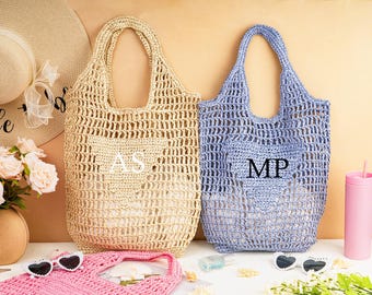 Women NATURAL Logo Raffia Medium Tote Bag | Stella McCartney US