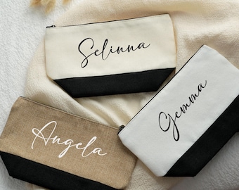 Personalized Makeup Bag: Custom Cotton Canvas Cosmetic Bag