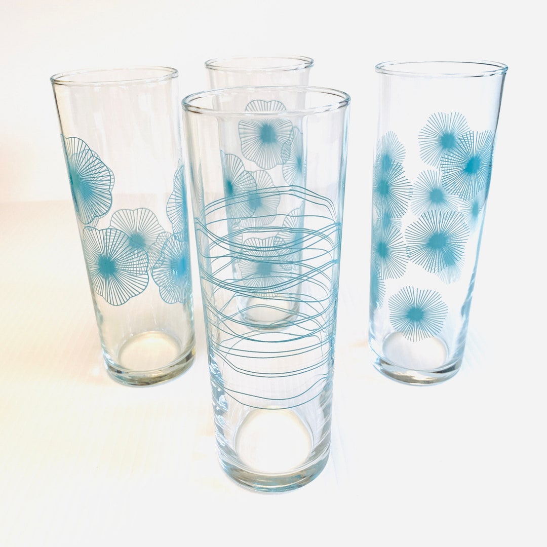 Vintage IKEA Snäll Atomic Highball Collins Glasses 12 Oz. Etsy
