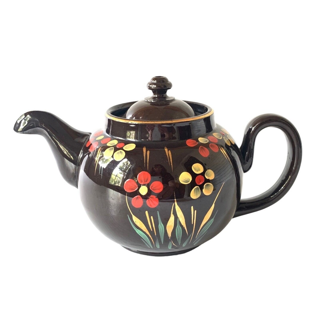Vintage Alcock Lindley & Bloore ALB Brown Betty Teapot Hand Etsy