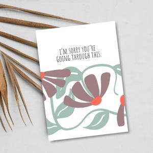 Tarjeta de condolencias / Tarjeta de apoyo para la salud mental / Tarjeta de amistad / Papel de lino de primera calidad / JoeyPrints