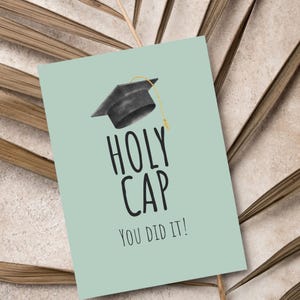 Heilige Kappe! Abschlusskarte | Grad-Karte | College-Abschluss-Karte | Abitur | Diplom-Zertifikatskarte | JoeyPrints