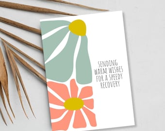 Floral Get Well Card: Speedy Recovery Wishes