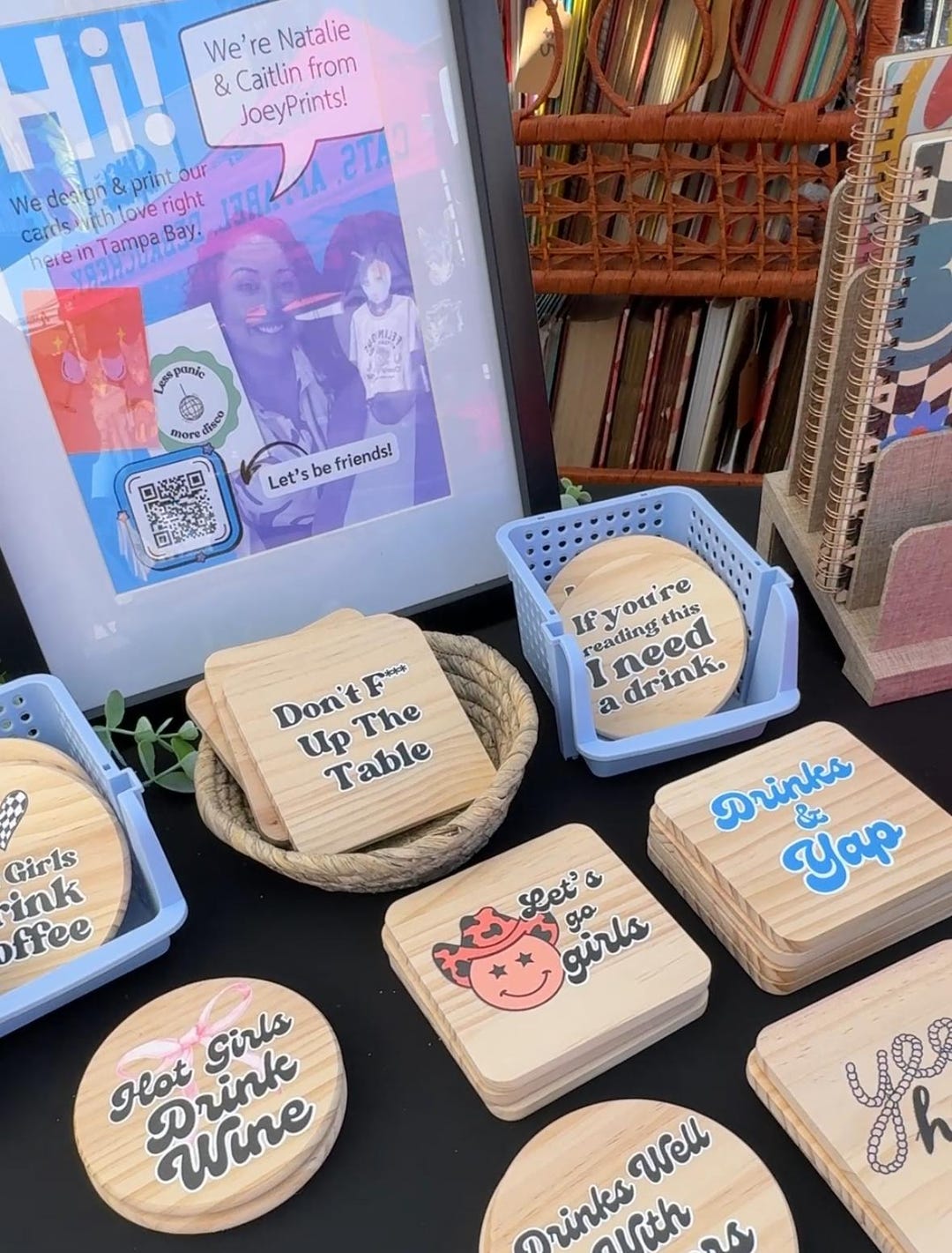 Custom Wood Coasters: Personalized Photo, Logo, or Text - Etsy