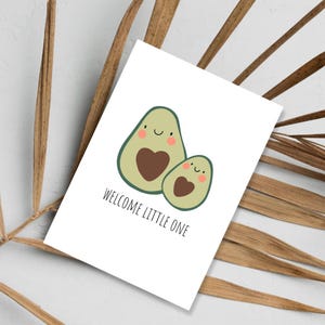 carte bébé drôle | Carte mignonne d'avocat | Bienvenue à un nouveau bébé | Papier lin haut de gamme | JoeyPrints