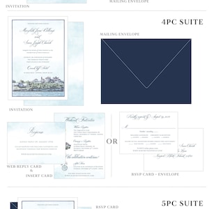 OceanCliff wedding invitation, Venue Wedding Invitation, Newport Invitation, OceanCliff Hotel Wedding Invitation image 3