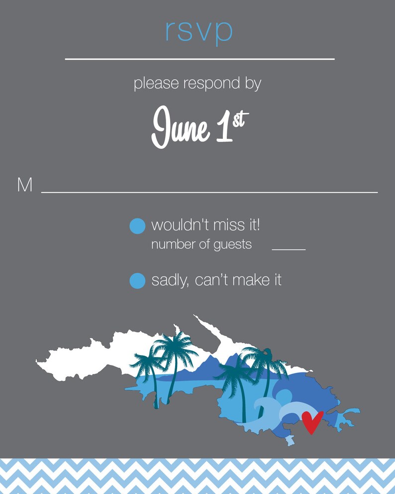 Thomas Wedding Invitation Set USVI Destination Wedding St Thomas St