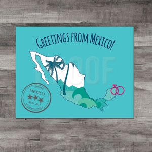 Mexico – Save the Date – Cancun, Puerto Vallarta, Cabo san Lucas Destination Wedding – Reception Invitation