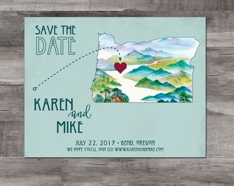 Oregon Save the Date – Destination Wedding Save the Date - Bend, Oregon