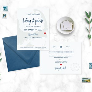 Cape Cod Save the Dates - Cape Cod Map Save the Date - Map Save the Date - Cape Cod Wedding