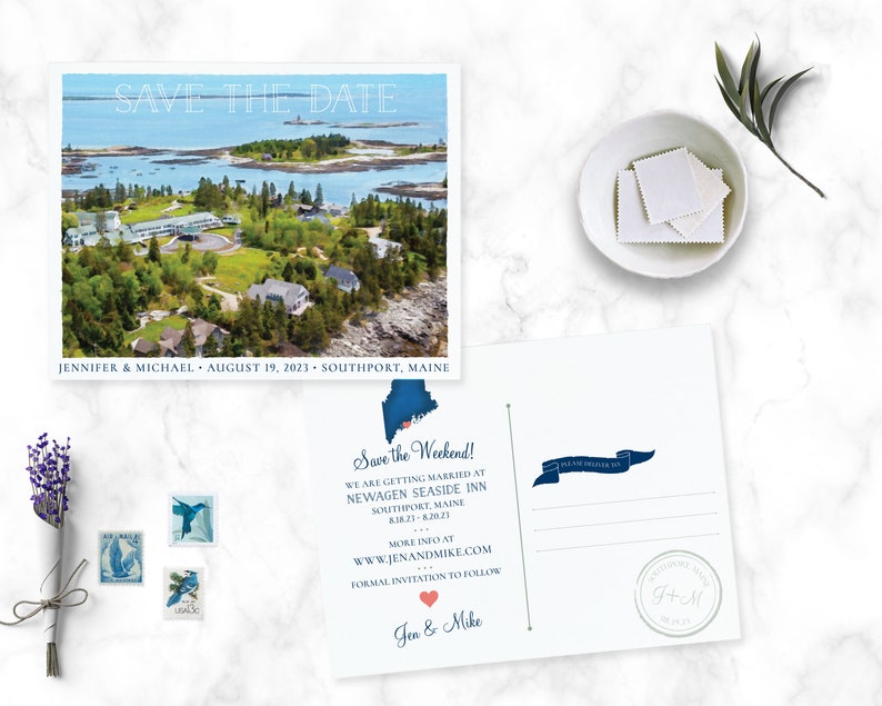 Réservez vos dates pour un mariage dans le Maine Maine Newagen Seaside Inn, Southport Maine Carte du Maine, réservez vos dates image 2