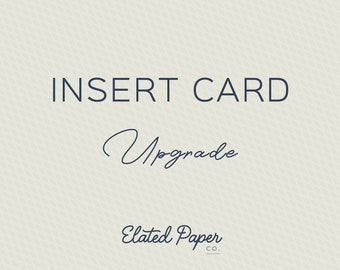 Additional Insert Card - Add an additional insert to your Elated Paper Co. Invitation Order