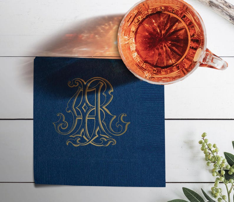 AR or RA Vintage Monogram, Vintage Wedding Monogram, Vintage Watercolor ...