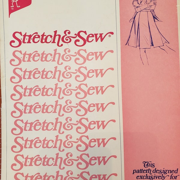 Vintage Stretch & Sew 420 Misses Knit Box Pleated Skirt | Elasticized Waist| Sewing Pattern, Hip Sizes: 30-32-34-36-38-40-42-44-46 - UNCUT
