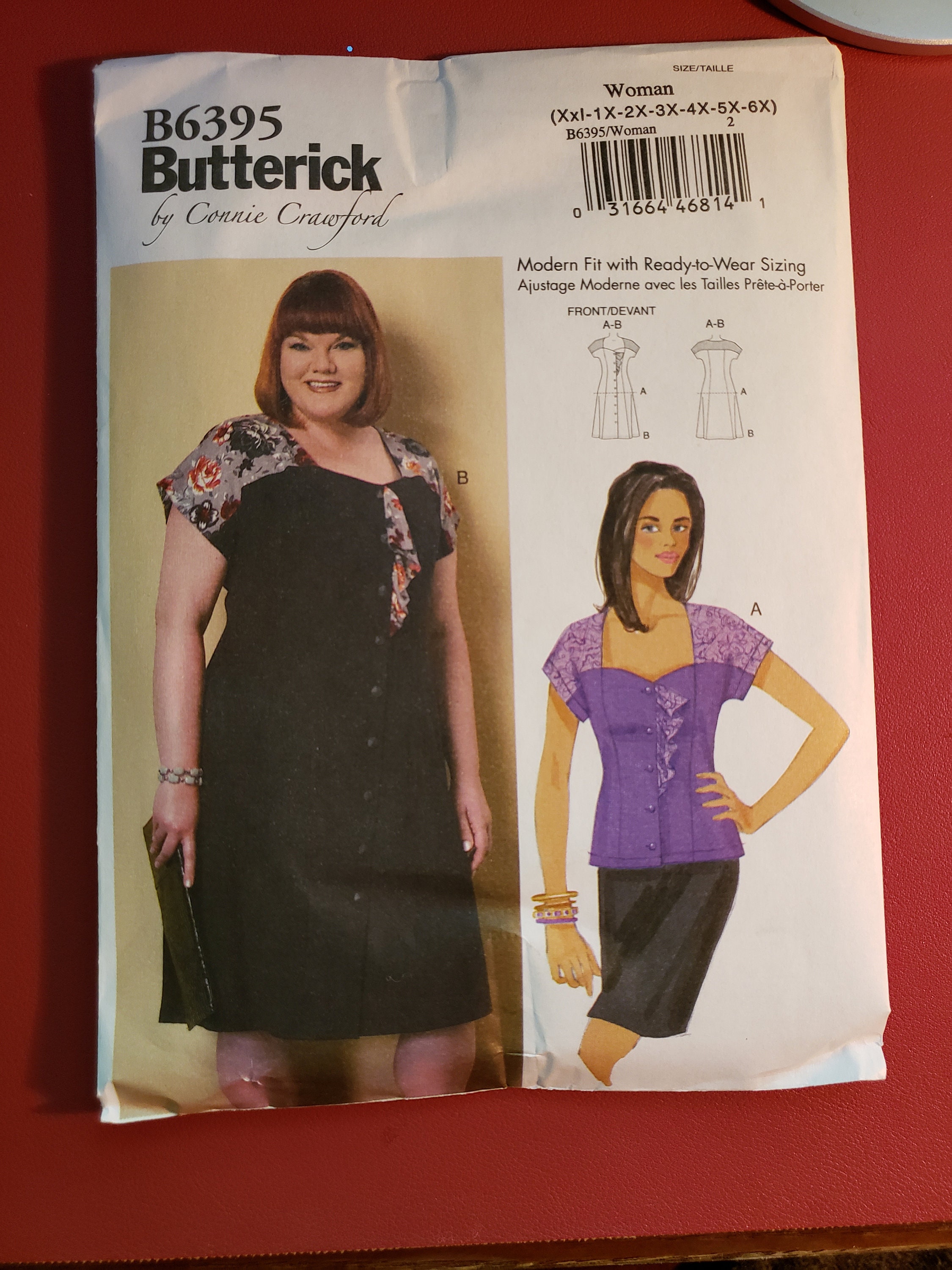XS-S-M-L-XL UNCUT NEW BUTTERICK SEWING PATTERN B6395 MISSES DRESS & BLOUSE Sz XS-S-M-L-XL UNCUT NEW BUTTERICK SEWING PATTERN B6395 MISSES DRESS & BLOUSE Sz