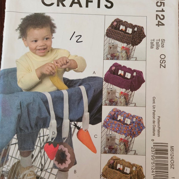 Simplicity 4636 & McCalls 5124 Baby Accessories | Basket Insert, Covers - Stroller, Glider, Car Seat, Grocery Cart | Sewing Patterns - UNCUT