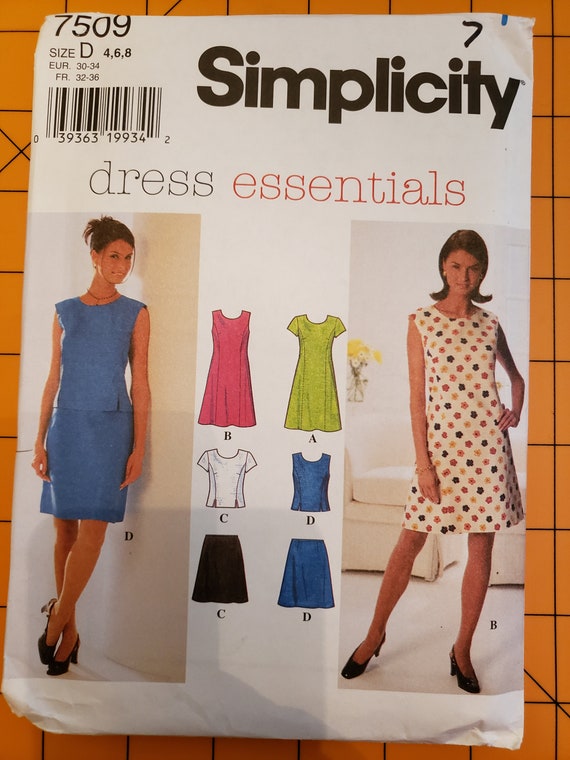 Simplicity 7509 Misses Woven Dress Flared or Two-Piece Dress | Etsy