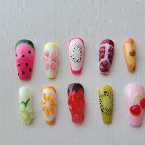 Fruit Themed Nail Art Press Ons