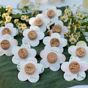 Cadeaux pour quinceanera en plein air en vrac, cartes de remerciement florales, bouchons à vin gravés, cadeaux floraux pour la douche nuptiale, cadeau classique pour invités de mariage