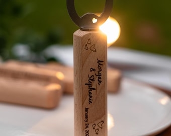 Abridor de garrafas gravado em grandes quantidades, brindes para convidados de casamento, produtos promocionais personalizados, lembrancinhas para casamentos ao ar livre.