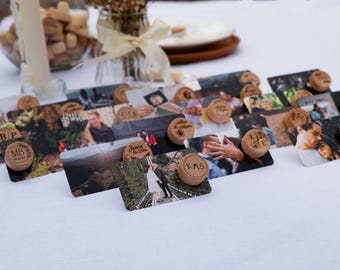 Classic wedding thank you photo cards in bulk, custom wine stopper, wedding souvenirs for guest, bridal shower gift, save the date wine cork