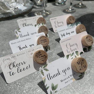 Bouchons de liège personnalisés | Bouchon de liège en bois personnalisé | Bouchons de liège | Bouchons à vin | Bouchon à vin personnalisé | Cadeau nuptiale de douche | Cadeaux de mariage | Liège