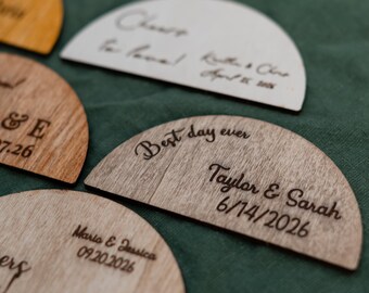 Monogrammed wedding coasters in bulk, engraved wooden coasters, bridal shower favors, rehearsal dinner souvenirs