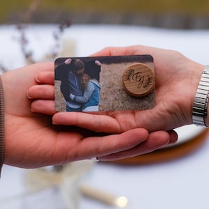 Souvenir de mariage personnalisé en liège, carte photo de remerciement en vrac, réservez la date pour mariage en forêt, cadeaux de banquet en vrac, cadeau d'invité de mariage