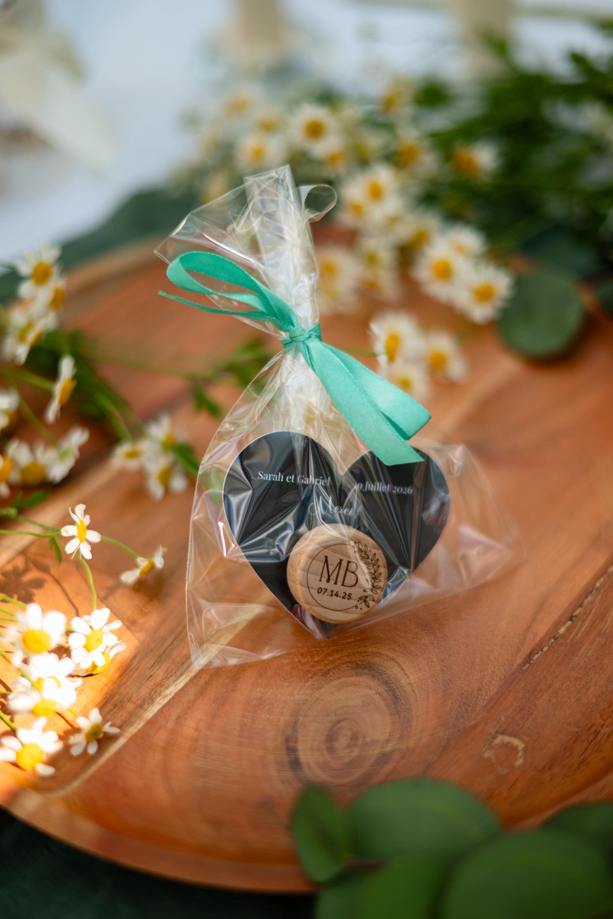 Rustic wedding custom wine bottle stoppers