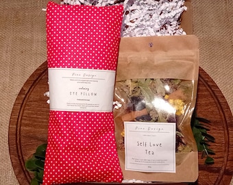 Almohadilla ocular de linaza orgánica: Aromaterapia relajante con lavanda y té de hierbas.