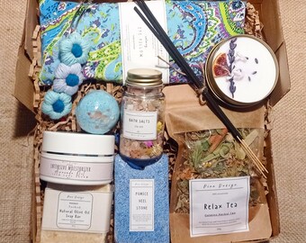 Avocadoöl-Pflegeset: Natürlicher Spa-Geschenkkorb mit Sojakerze