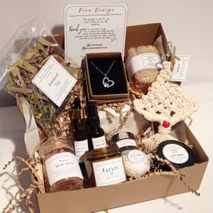 La mejor caja de regalo de Navidad para esposa, regalo acogedor personalizado, regalo de amor, regalo de spa relajante para ella, regalo de sol para mamá, canasta de cuidado natural
