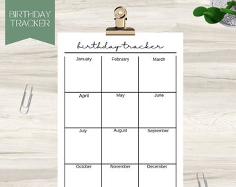 Get Organized BIRTHDAY TRACKER download