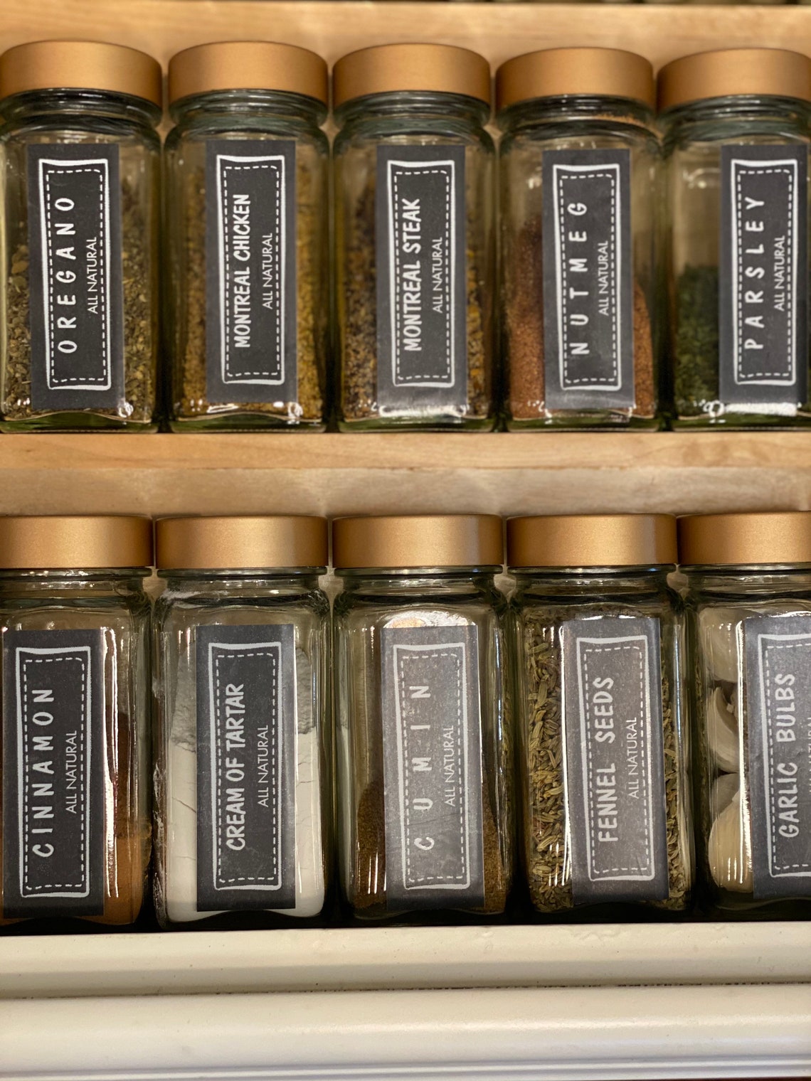 Spice Jar Labels Custom Titles Etsy