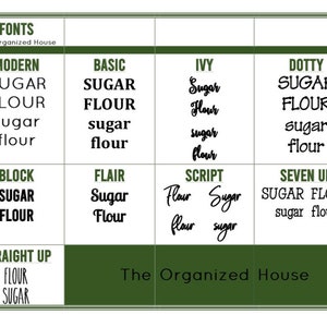 Pantry Organizing Labels Decals Flour Sugar Tea Coffee image 3