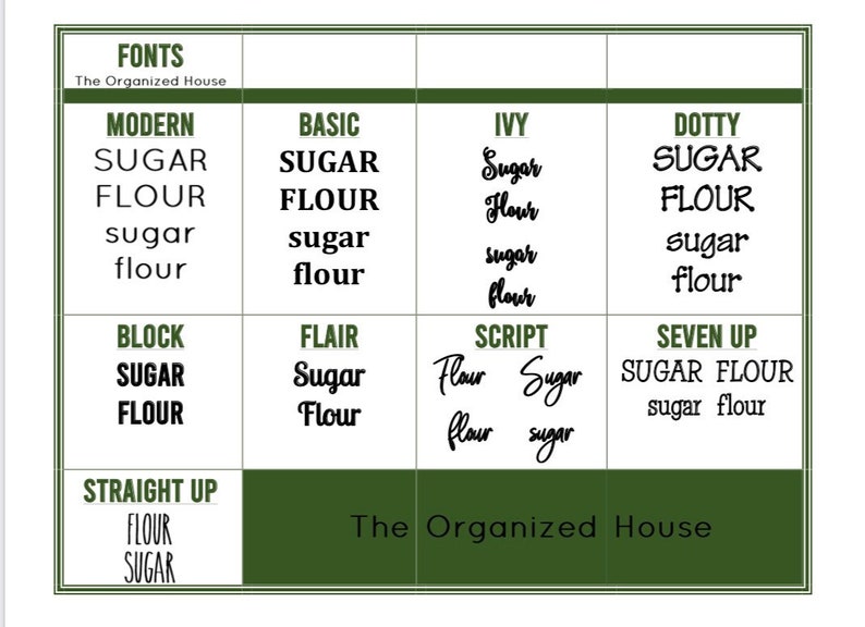 Pantry Organizing Labels Decals Flour Sugar Tea Coffee image 3