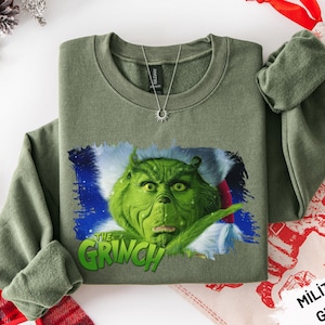 Grinch Christmas Lights Sweatshirt, Holiday Grinch Shirt, Grinchmas hoodie Grinch Santa Hat Xmas Shirt, Merry Christmas 2025 Sweatshirt