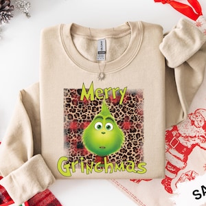 Merry Grinchmas Sweatshirt, Family Christmas Shirt, Funny Whoville Holiday Crewneck, Cozy Xmas Gift, Grinch hoodie.