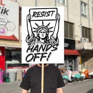 Protest Sign - Hands Off Our Democracy National Day of Action - Trump Protest - Know Your Parasites Printable PDF Download No Kings Protest