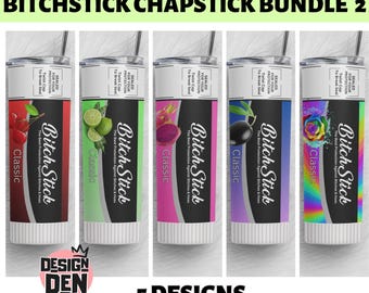 Paquete de bálsamo labial Bitch Stick, vaso de protección contra zorras y putas, descarga de vaso de 20 oz, diseño digital, sublimación, superventas PNG