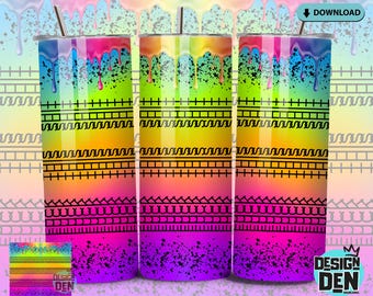 A la mierda con esto, arcoíris, mensaje, broma, patrones de mierda Descargar PNG, Diseño Vaso de 20 oz, Sublimación