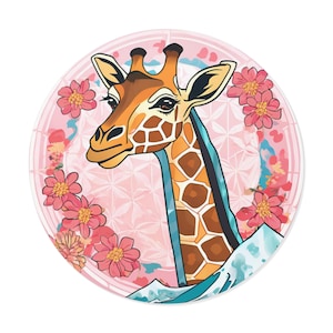 Charming Giraffe Vinyl Stickers, Cute Animal Decor, Adorable Gifts, Laptop & Water Bottle Stickers, Fun Party Favors